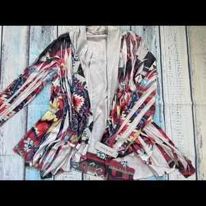 NWT Jess & Jane draped Cardigan Jacket Velour